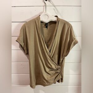 MARCCAIN – Blouse cache-cœur tan – Taille N6/12